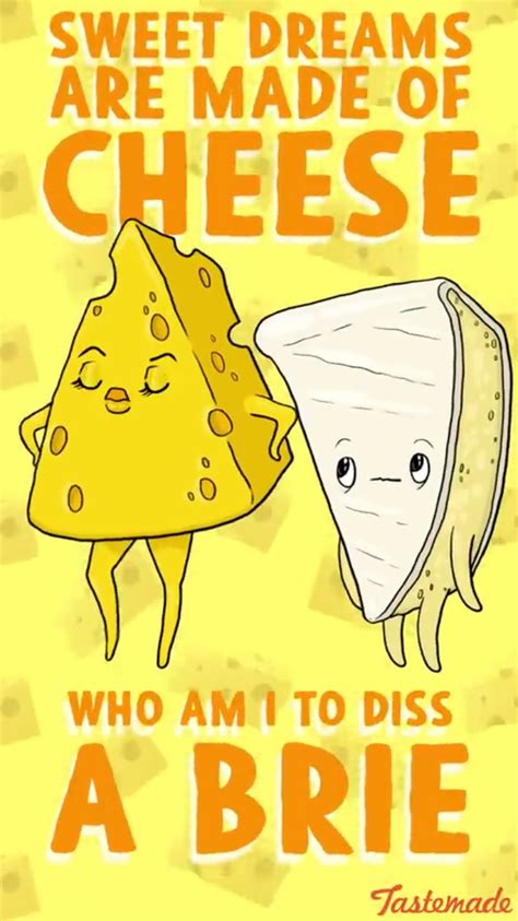 Funny Pun Sweet Dreams Are Made Of Cheese Who Am I To Diss A Brie