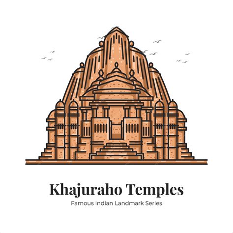 Premium Vector Khajuraho Temples Indian Famous Iconic Landmark