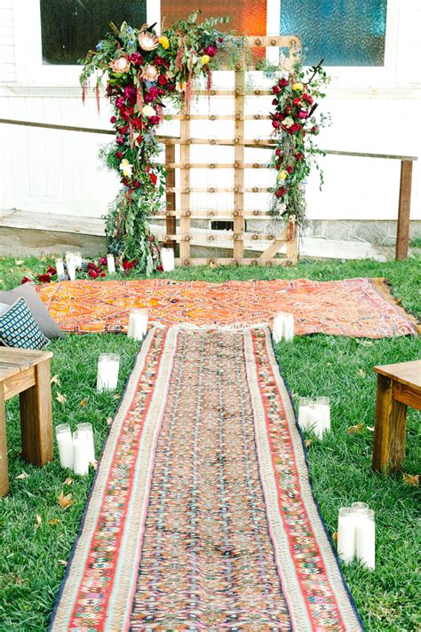 Bohemian Highland Park La Wedding Fall Wedding Wedding Aisle