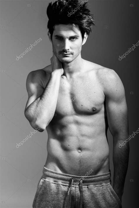 Half Naked Sexy Body Of Muscular Athletic Man Stock Photo By Javiindy