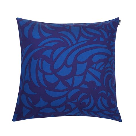 Shop online for unique dark blue throw blankets. Marimekko Raakel Blue / Dark Blue Throw Pillow - Throw Pillows