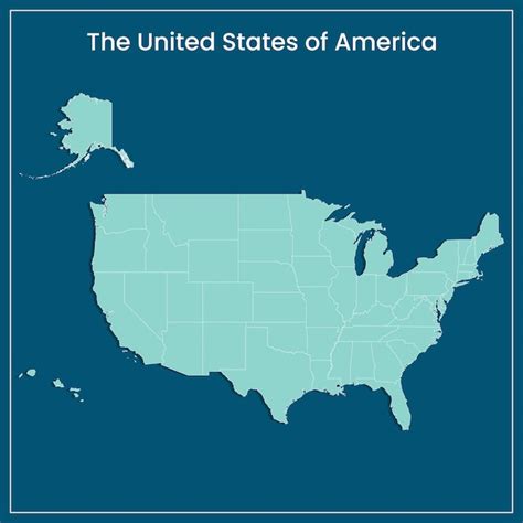 gráfico de ilustração vetorial mapa dos estados unidos da américa vetor premium