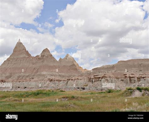 Natural Layered Rock Formations And Stunning Landscape Of Badlands
