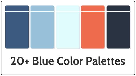 The List Of Shades Of Blue Colors Chart