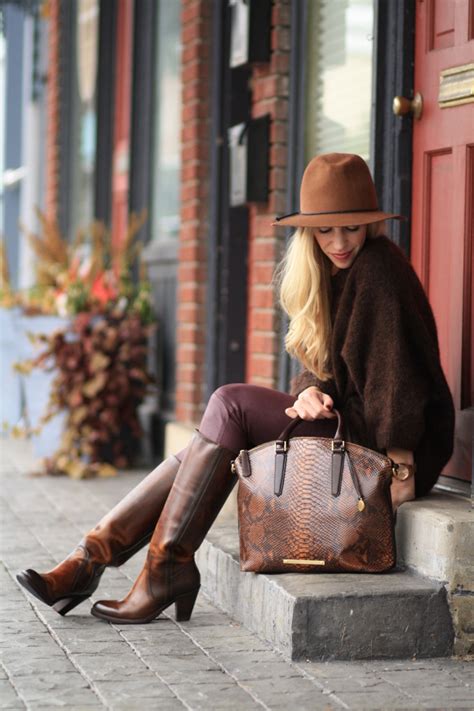 Brown And Burgundy Oversized Sweater Leather Skinny Jeans And Tall