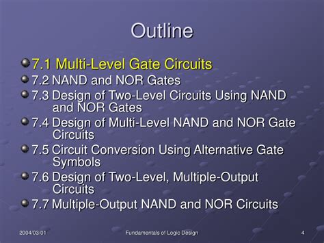 Ppt Unit 7 Multi Level Gate Circuits Nand And Nor Gates Powerpoint