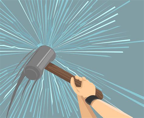 Hammer Impact Vector Vector Art And Graphics