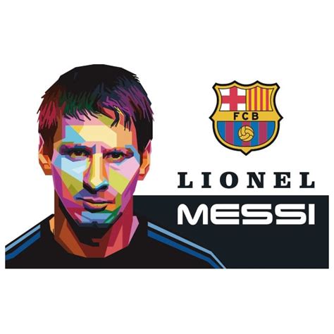 🥇 Adhesive Vinyl Lionel Messi Football Barcelona 🥇