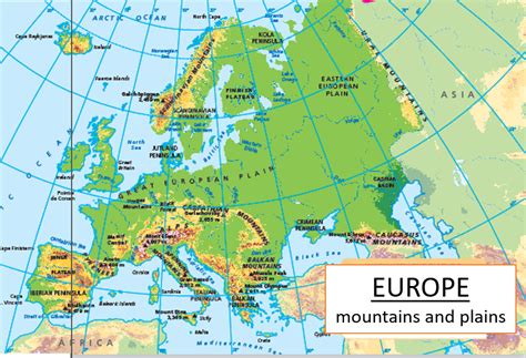 Map Of Europe Mountains United States Map