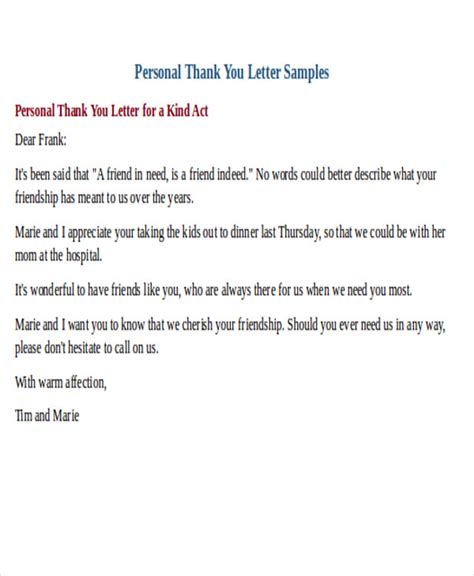 24 Sample Thank You Letters For Appreciation Pdf Word Sample Templates