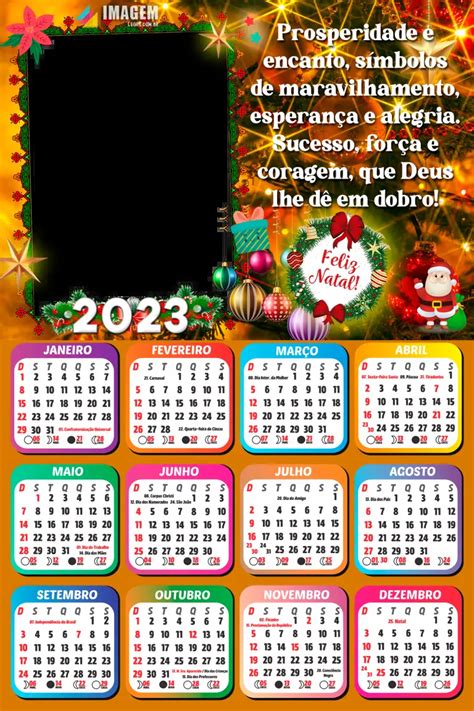 Calendário 2023 Sucesso Força E Coragem Feliz Natal Foto Moldura Png