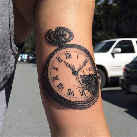 Awesome Tattoo Ideas — Broken Clock Tattoo By The Talented Tyler Atd Watch Tattoos Broken