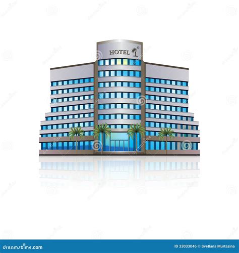 Budynek Biurowy Z Odbiciem I Wkładem Ilustracja Wektor Ilustracja złożonej z ikony wkład