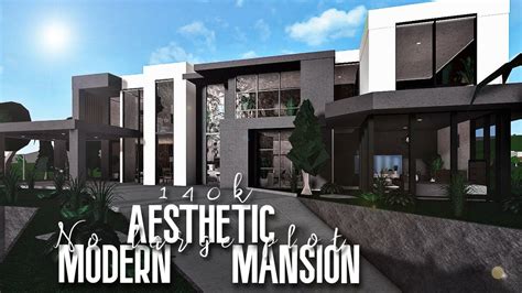 Aesthetic Hillside Modern Mansion 140k No Large Plot Roblox Bloxburg
