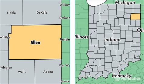 Allen County Indiana Map Of Allen County In Where Is