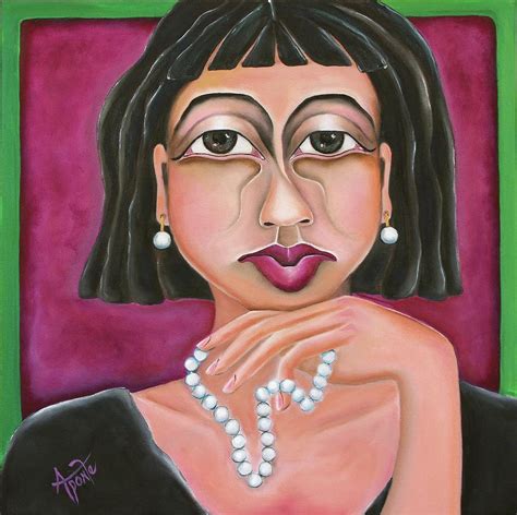 Lady In Pearls Painting By Janice Aponte Fine Art America