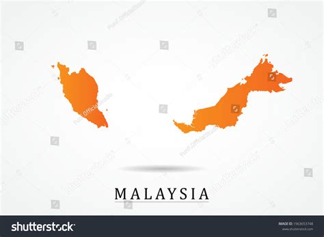 Malaysia Map World Map International Vector Stock Vector Royalty Free