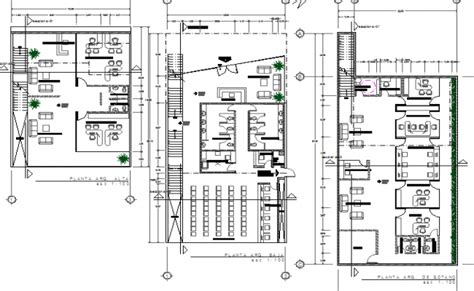 Floor Plan Layout Details Of Government Office Building Dwg File
