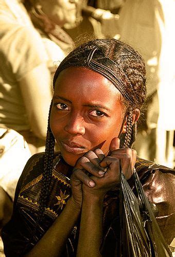Tuareg Girl With Hair In Braids Festival Aïr Iferouâne December 2006