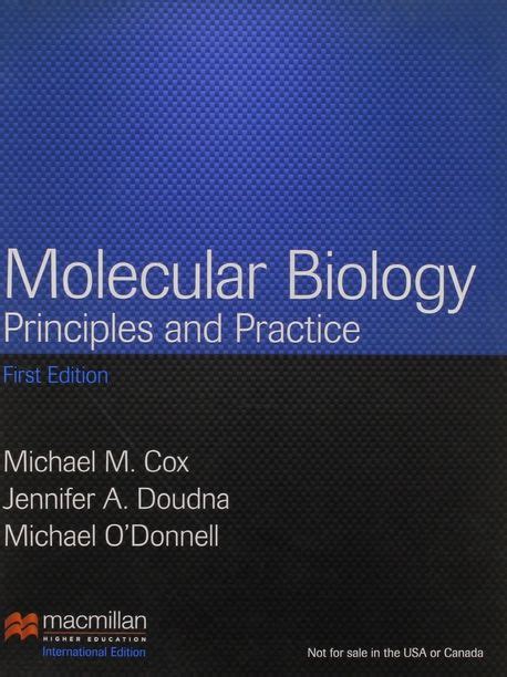 Molecular Biology Principles And Practice Cox 교보문고