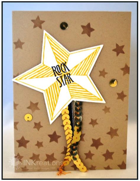 Stampin Up Be The Star Rock Star Gold Sequin Trim Decorative Mask
