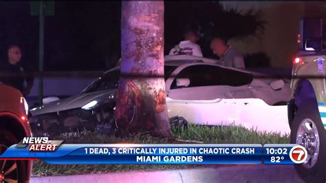 1 Dead 3 Injured After Car Slams Into Tree In Miami Gardens Wsvn
