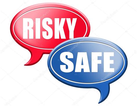 Safe Or Risky Speech Bubbles — Stock Photo © Kikkerdirk 82387402