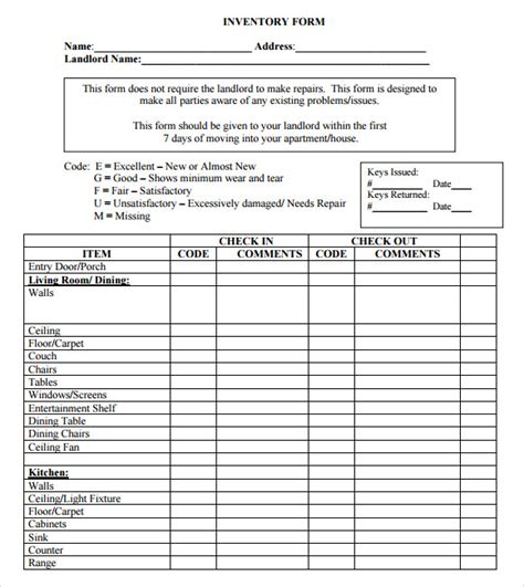 Printable Estate Inventory Worksheet Using This Organizer Will Assist Us In Designing