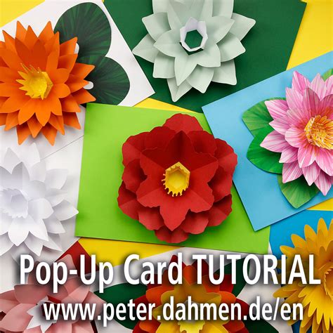 Create Many Different Flower Pop Up Card From Just One Template Pop