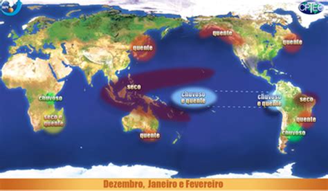 This causes ocean surface temperatures to cool down as winds strengthen and blow warm water towards the west. El niño e la niña | Educação