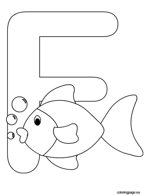 Letter F – Coloring Page