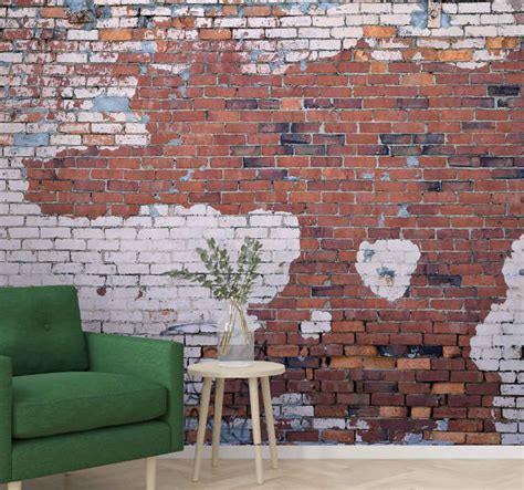 Cracked Brick Texture Brink Mural Tenstickers