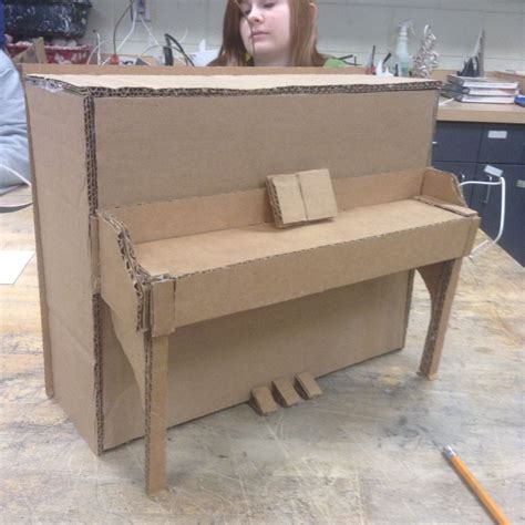 Cardboard Piano Cardboard Props Cardboard Sculpture Cardboard Crafts