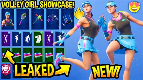 New Volley Girl Skin Showcase With All Leaked And Best Fortnite Dance