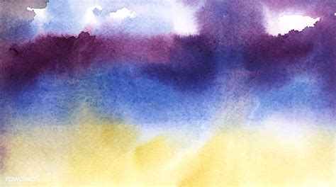 Abstract Blue And Purple Watercolor Stain Texture Free