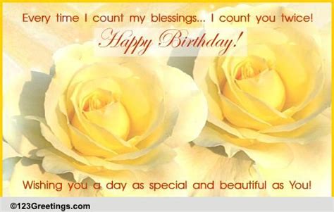 I Count You Twice Free Birthday Blessings Ecards Greeting Cards 123