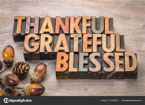 Thankful Grateful Blessed Thanksgiving Theme — Stock Photo