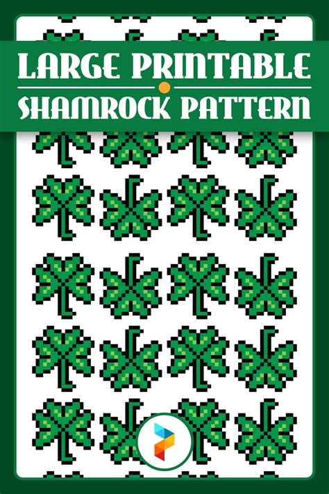 Large Shamrock Pattern 16 Free Pdf Printables Printablee