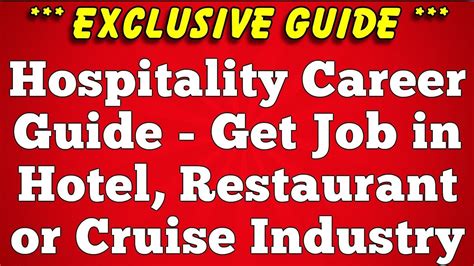 Ultimate Hospitality Career Training - Get Jobs in Hotel or Restaurant