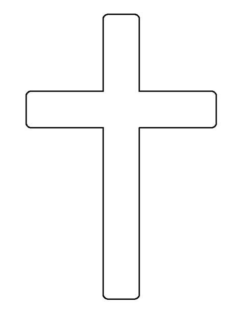 Template Of A Cross Printable Element