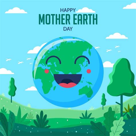 Happy Mother Earth Day Cartoon 2072912 Vector Art At Vecteezy