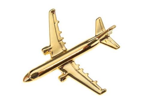 Collectible Gold Plated Airplane Lapel Pin Set Of Four Airbus A321