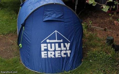 fully erect tent