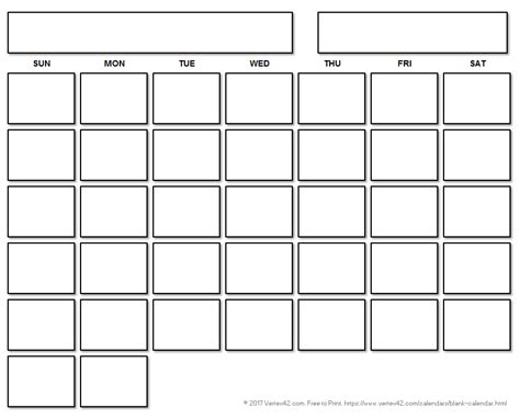 Free Blank Printable Calendars