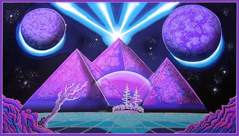 Giant Uv Banner Space Pyramid Psychedelic Tapestry Trippy Tapestry