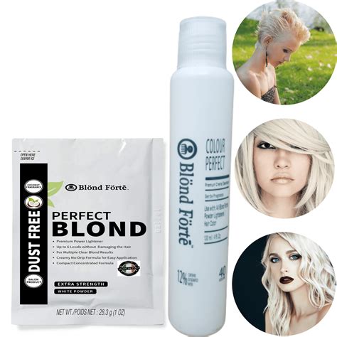 Perfect Blond Diy Hair Lightener Bleaching Powder Kit 12 40 Volume