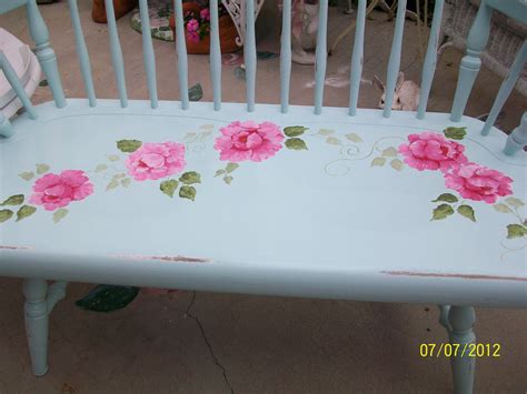 Painted Bench Painted Benches Floral Bench Diy Projects To Try
