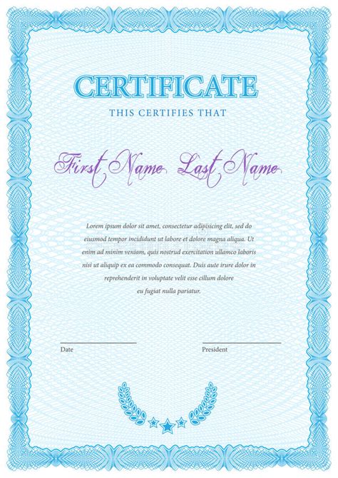 Certificate And Diplomas Template Stock Vector Illustration Of