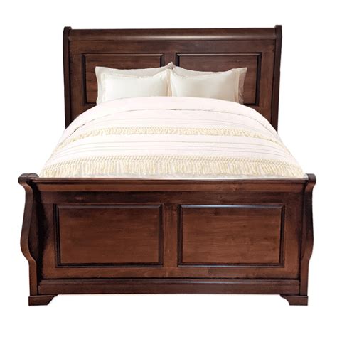 Hockley Solid Wood Sleigh Bed Toronto Handcrafted Panel Bed Up To