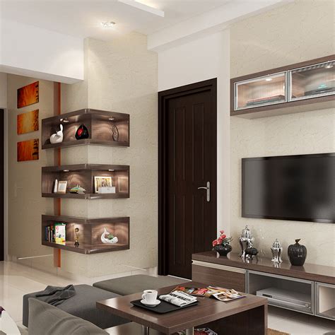 Living Room Showcase Design Wood